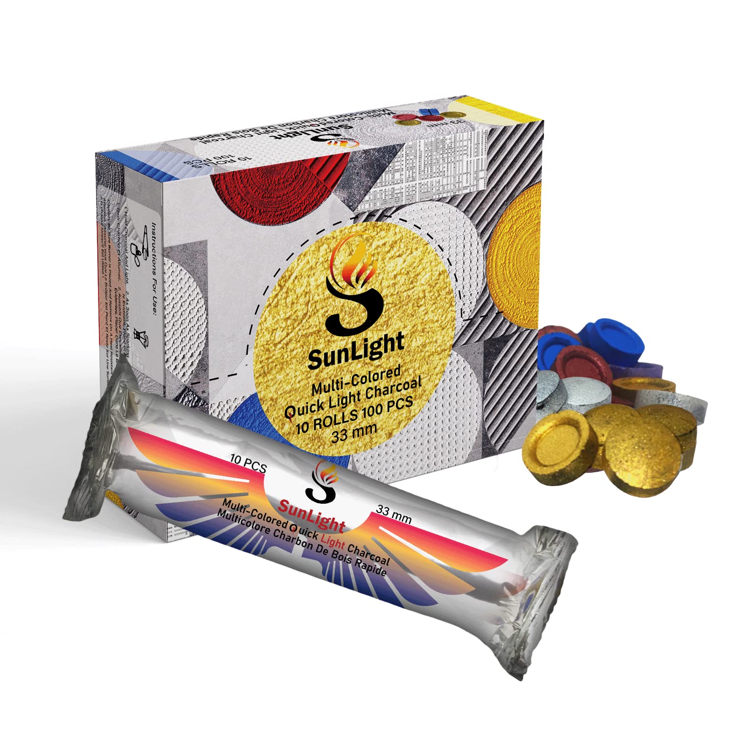 Amazon.com : Sunlight Colors - Charcoal Tablets for Incense